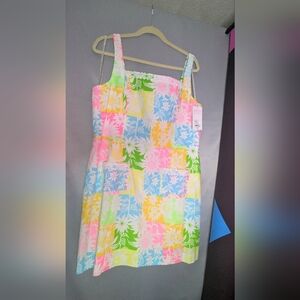 Lilly Pulitzer 16 Isleen Skirted Romper in Via Sunny Sunflowers